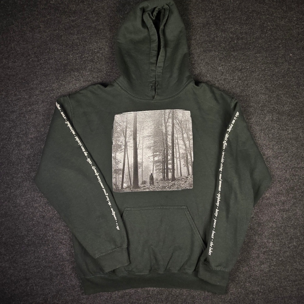 Taylor Swift Unisex Green In The Trees Album Hoodie Pullover Sweatshirt Size M